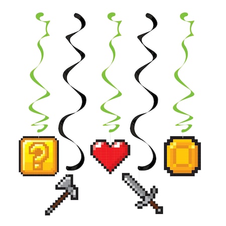 Creative Converting Video Game Party Dizzy Danglers, 39", 30PK 336674